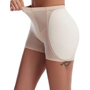 FEOYA Hip Pads for Women Hip Dip Shapewear Mesh Hip Enhancer Panties Fake Butt Padded Underwear Trim Seamless Booty Lifter, Beige, Size S