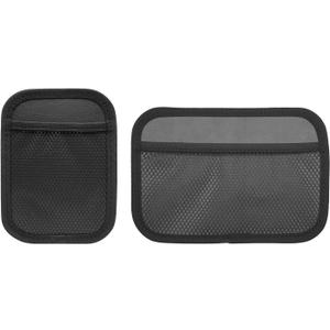 INNOLIFE Car Net Pocket Side Clutter Scattered Storage Phone Holder Strong Paste Organizer 8"x5.75" (1pcs L + 1 pcs S)