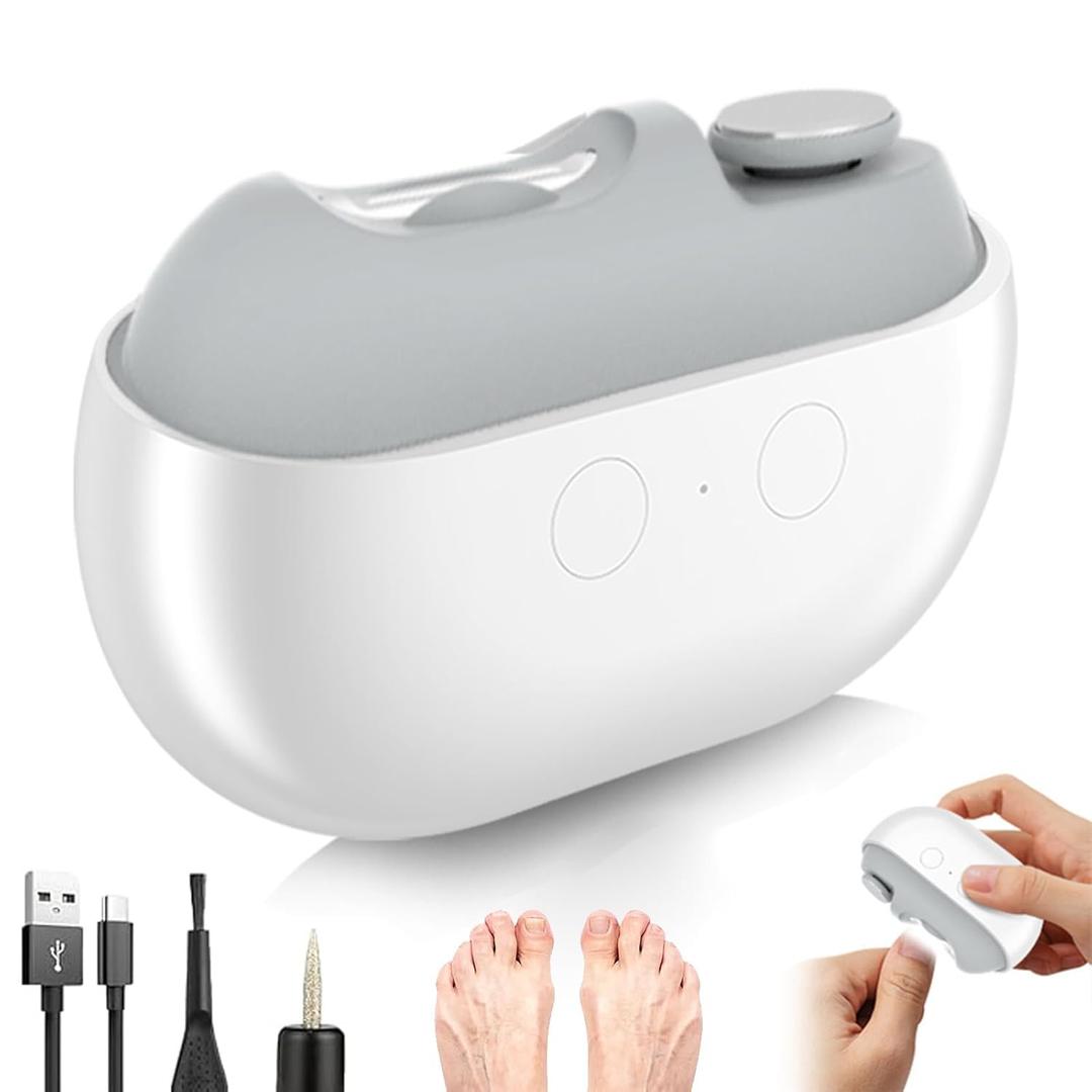 Fanyil Easy Clip Nail Clippers,Electric Nail Clippers for Seniors,Upgraded 3 in 1 Automatic Electric Toenail Clippers for Thick Nails, Nail Care Tool with Led Light,for Seniors Kids Adults (White) Fanyil Easy Clip Nail Clippers,Electric Nail Clippers for Seniors,Upgraded 3 in 1 Automatic Electric Toenail Clippers for Thick Nails, Nail Care Tool with Led Light,for Seniors Kids Adults (White)