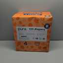 Pura Sensitive Skin Baby Diapers | Size 4 (18-31 lbs) | Hypoallergenic, Totally Chlorine Free, Fragrance Free, Up to 12-Hour Leak Protection | 6 Packs of 22 (132 Diapers)