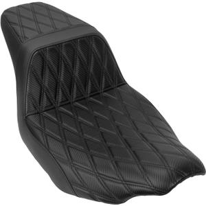 One-piece Two-Up Seat Driver Passenger Seat Fit for Harley Touring Street Glide FLHX Road Glide FLTRX Street Glide Ultra FLHXU CVO Road Glide ST FLTRXSTSE 2023 2024 2025 (Black Stitching)