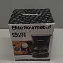 Elite Gourmet EHC4128 Automatic 4-Cup Brew & Drip Coffee Maker with Pause N Serve, Glass Carafe, Reusable Filter, On/Off Switch, Keep Warm, Water Level Indicator, Black