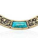 Wrangler Carved Floral Turquoise Necklace, Western Jewelry for Women