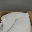 Serta Goose Feather Down Fiber Cotton Comforter King Size - 100% Cotton Duvet Insert - Hotel Luxury Hypoallergenic Bedding Comforter Extra Warmth 106 x 90 Inch White