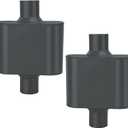 Pair of Single Chamber Performance Race Chambered Muffler 2.25" Center/Center Universal Muffler 