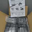 NADAMOO Freezer Organizer Bins, 2 Packs Large Expandable Stackable Chest Freezer Containers with Handle, Metal Adjustable Storage Baskets for Fridge, Deep Freezer, Cabinet, Kitchen, Pantry - Black