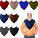 Cutecrop 8 Pcs Adult Drool Bib for Men Women Special Needs, Soft Absorbent Large Elderly Snap Bandana Bibs Set for Clothing Protector (Multicolor)