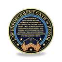 Thin Blue Line Sheriff Police Challenge Coin Law Enforcement Oath of Honor