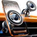 LISEN for MagSafe Car Mount [360 Rotation] Magnetic Phone Holder for Car Vent Phone Mount, Hands Free Phone Mount for Car Accessories fit iPhone Includes Vent/Dashboard Mount, Black Kits