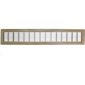 HVAC Premium 4" X 30" or 30" X 4" Heavy Duty Walkable Floor Grille - Fixed Blades Air Grille - Brown [Outer Dimensions: 5.75 X 31.75]