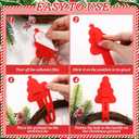 12 Pcs Christmas Garland Hangers for Mantle Garland Hooks Fireplace Stocking Hanger Reusable Silicone Adhesive Tape, Suitable for Christmas Door Frame, Staircase Decoration(Red)