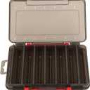 Double Sided Fishing Tackle Box Organizer - Portable Lure Storage Case with Dividers & Trays for Crankbaits, Hooks, Kayak Boat Fishing in Freshwater Saltwater
