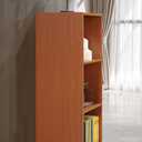 Hodedah Import 3 Shelf Bookcase, Cherry 11.77"D x 15.91"W x 35.67"H