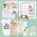 8Pcs Gender Reveal Gifts, for Newborn Boys, Baby Boy Gift Basket for First Time Expecting Parents to Be, Pregnancy Announcement & Care Package for Mum & Dad