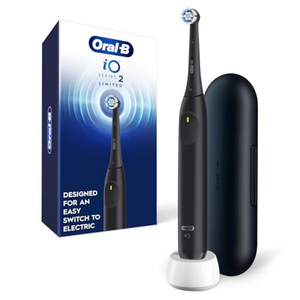 Oral-B Rechargeable Electric Toothbrush, iO Limited Simple Clean, 3 Cleaning Modes, Automatic Pressure Sensor to Protect Gums, Travel Case, Night Black