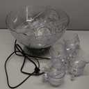 Nostalgia LPF230 3-Tier Lighted Party Fountain, Holds 1.5 Gallons, LED Lighted Base, Includes 8 Reusable Cups