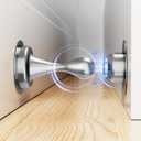Door Stops Magnetic Door Stopper: Stainless Steel Door Stoppers for Bottom of Door| Magnetic Door Stop for Wall and Floor Mounting| No Drilling Door Catch Door Holder with 3D Adhesive Tapes (1 Pack, Silver)