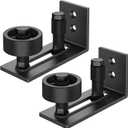 Heavy Duty Sliding Barn Door Floor Guide, Adjustable Roller, Wall Mount System, Flush Bottom Design, Floor Guide for Barn Door Panel Non-Damage(8 in 1), 2 Pack