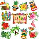 13 Pcs Summer Beach Car Magnets Cruise Door Magnets Decorations Pineapple Palm Tree Refrigerator Hawaii Tropical Fridge Decor Flamingo Magnetic Decals Sticker for Fridge