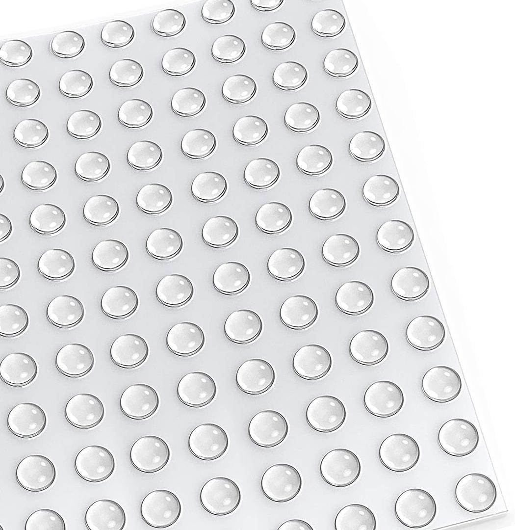 Small Door Bumpers Self-Adhesive Clear Rubber Feet Tiny Bumpons 1/4" Diameter X 1/16" Thick 100 Pack