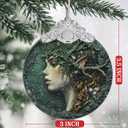 2 x Christmas Decorations Ornaments, Stained Glass Ornament, Christmas Tree Ornaments, 2025 Gift Ornament, Xmas Gift for Friend Family Coworker - Enchanted Fairy