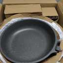 SENSARTE Nonstick Frying Pan Skillets, Swiss Granite Coating Omelette Pans, Healthy Cookware Chef's Pan, Free of Intentionally Added PFOA (9.5+11+12.5 Inch) (Gray)