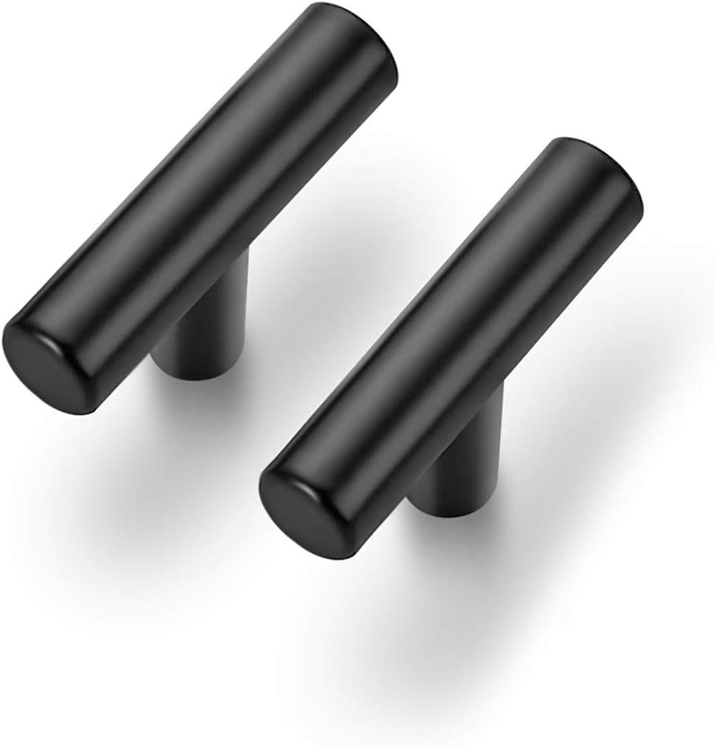 Cabinet Pulls Matte Black Stainless Steel Kitchen Cupboard Handles Cabinet Handles 2Length, 30-Pack
