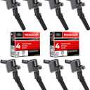MAS Ignition Coils DG508 and Motorcraft Spark Plugs SP493 compatible with Ford Lincoln Mercury 4.6L engines