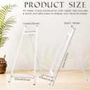 Leinuosen 1 Pcs Metal Easel Stand 16.5" H x 8.7" W x 4.3" D Table Top Easel Stand for Display Tripod Art Picture Mirror Modern Plate Holder for Display Book Photo Wedding Sign (White)