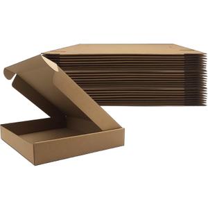 13x11x2 inches Shipping Boxes Set of 24, Brown Corrugated Mailing Cardboard Box Literature Mailer for Packing Small Business Moving and Storage,E-Commerce Packaging (13"112)