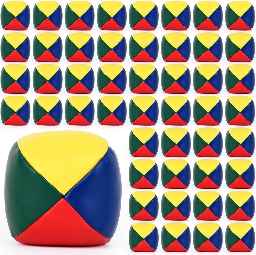 50 PCS Juggling Balls for Beginners,Colorful Juggling Balls Bulk,Soft Durable and Easy for Beginners Juggle