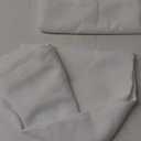 BGment 40 Inch Length White Linen Curtains for Kitchen Window Over Sink, Short Semi Sheer Drapes Light Filtering with Rod Pocket Back Tab for Cafe Bathroom Window, 2 Panels, 42 X 40 Inch