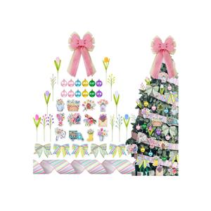 Halfchet 43 Pcs Spring Tree Decorations Spring Hanging Ball Ornaments for Small Tree Colorful Hanging Ornaments Decoration for Home Spring's Party Holiday Supplies