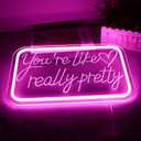 qbanziou You're Like Really Pretty Neon Signs for Wall DecorLED Neon Lights Suitable for Bedroom Wedding Party Christmas Gifts for Teenage GirlsRoom Decor Aesthetic for Teen Girl