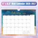 5 x Gannyfer 2026 Wall Calendar, 18 Monthly Desktop/Wall Calendar 2026-2027, Use from Jan 2026 to Jun 2027, 11" x 8.5", Wall Planner for Your Family, School or Office (3 Stickers Included)