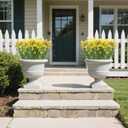 6 Bundles Artificial Flowers for Outdoors Fake Silk Flowers UV Resistant No Fade Plastic Flowers for Spring Summer Outside Garden Porch Window Box, Indoor Table Vase Home DecorYellow