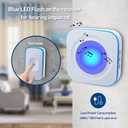 Wireless Doorbell 1200 Feet Waterproof Door Bell Ringer wireless with 36 Melodies 4 Volume Flash Light 1 Receiver &2 Buttons White FUHONGRUI