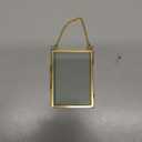 Glass Frame for Pressed Flowers, 2x3 Inch Brass Hanging Photo Frame Double Glass Frame with Chain DIY Vintage Home Decor 20 pieces