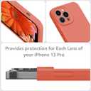 MCFANCE Magnetic for iPhone 13 Pro Case, Compatible with MagSafe, [Full Camera Protection] Anti-Scratch Microfiber Lining Phone Case, 6.1" 2021, Pink Orange