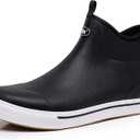 WTW Unisex Rain Boots for Men and Women Waterproof Rubber Fishing Deck Boots Neoprene Boots Slip on Ankle Garden Shoes, 8 Women/6 Men