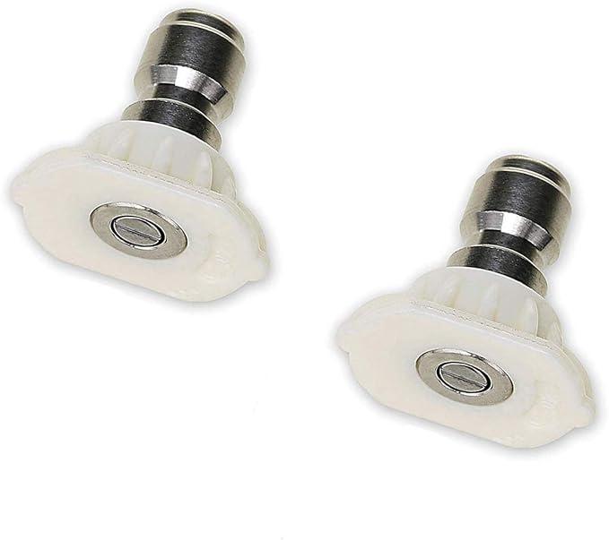 Set of 20 40 Degree White Color Pressure Washer Accessories Kit Spray Nozzle Tips Quick Connecting Pivoting Coupler 1/4 inch