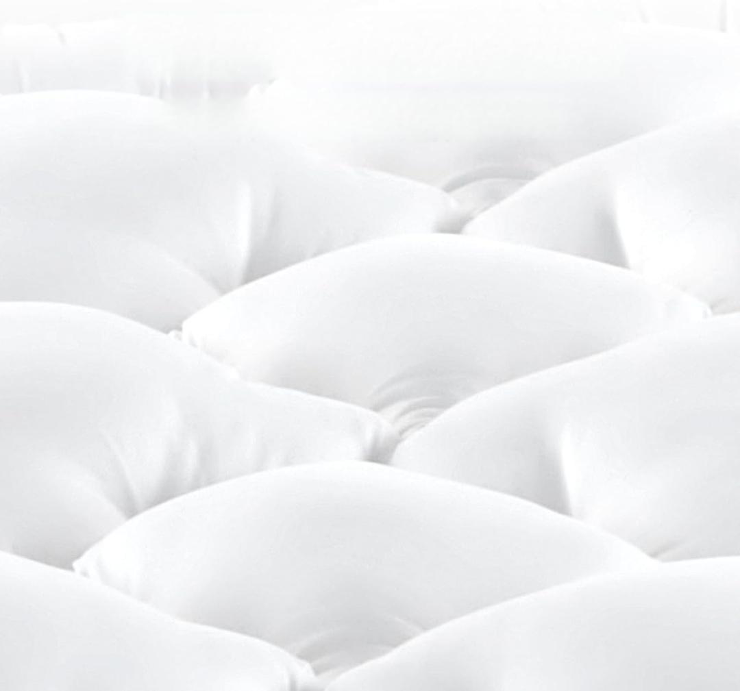 BDEUS King Mattress Pad, Four Leaf Clover Soft Mattress Protector Cover with 21" Deep Pocket for Back Pain Relief, 3D+7D Down Alternative Fill Overfilled, White