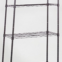 Shelves for storage,4-Steel Wire Storage Rack, Adjustable, Sturdy, Easy Assembly, 13.4"D x 23.2"W x 48"H, Black