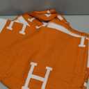 h Blanket Soft Throw Blanket Faux Fleece Cashmere Plaid Warm Shawl Thick Knitted Plush Cozy Comfy for Women Throw Blanket for Sofa Couch Bed Queen King Size 55x66 in (Orange)