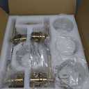 ChangM Bathroom Vanity Light Fixtures 4-Light, Brushed Gold Bathroom Light Fixture Over Mirror with Clear Glass Shade, Bathroom Wall Sconce Lamp for Living Room Porch Hallway(Not Incloud Bulb)