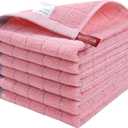 4 Kitchen Towel Absorbent Dishcloth Ultra Soft Kitchen Cloths Drying Hand Towels Home Cleaning Tools for Cleaning(Color14 33*33cm 4pcs)