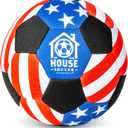 in The House Soccer Ball - Indoor Size 4 Padded Soccer Ball for Girls (Ages 3+), Boys (Ages 3+) & Adults - Bring Soccer Practice Home - Perfect for Juggling - Gift for Soccer Player (Stars & Stripes)