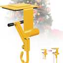 NoDrill Fireplace Stocking and Garland Hanger for Mantel 2in1 Adjustable Heavy Duty Christmas Hooks, ToolFree ClipOn Design Holds Stockings Garland Securely for Indoor Outdoor Decor (3gold)