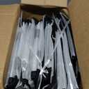 8 Pack-Extra Large Heavy Duty Moving Bags - Waterproof Storage Totes with Handles & Zippers, Foldable for College Dorm, Storage (Clear)