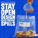 Ziploc Gallon Food Storage Freezer Bags, Stay Open Design, Easy to Fill, 66 Count